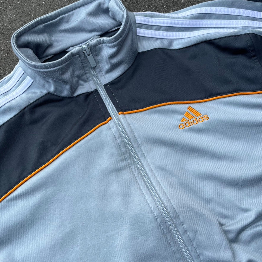 2007 Silver Adidas Track Jacket - M