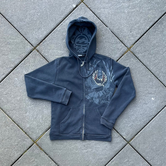 Vintage Black Billabong Zip Hoodie - M