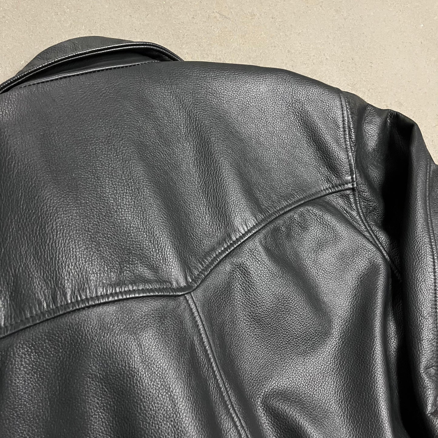 Vintage Black Porsche Leather Jacket - M