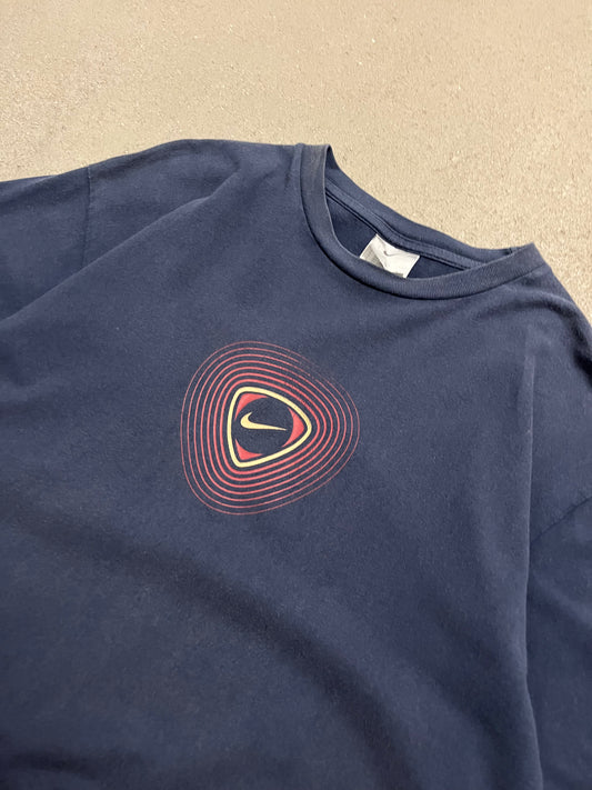 Vintage Y2K Blue Nike Tee - L