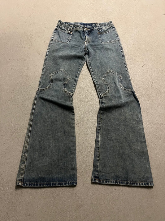 Vintage Y2K Fishbone Bootcut Jeans - M (W)