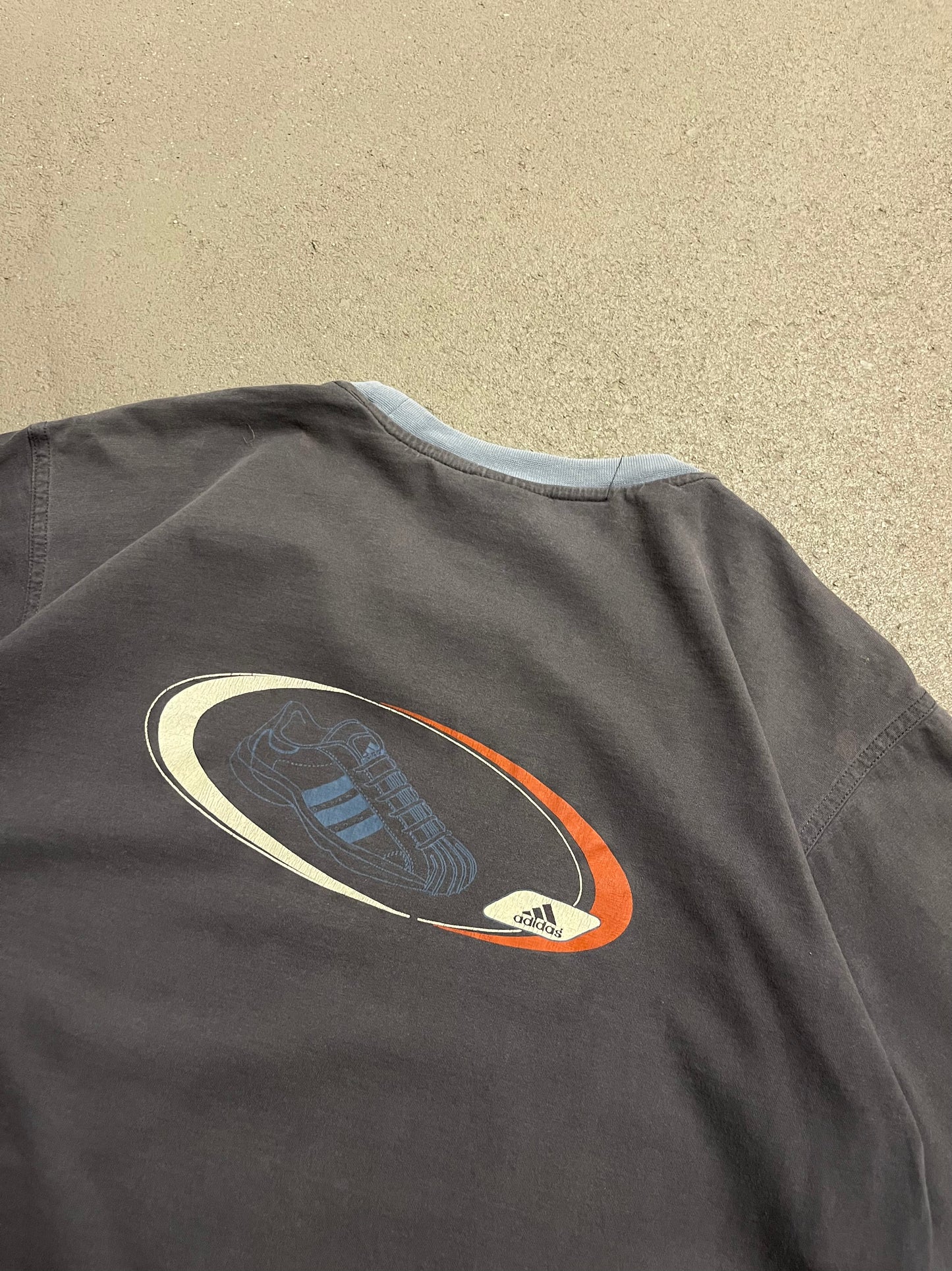 Vintage 90s Blue Faded Adidas Superstern Tee - M (W)