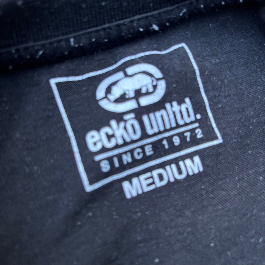 Vintage Y2K Black Camo Ecko Tee - L
