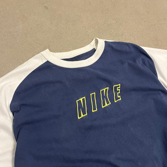 Vintage Blue White Nike Tee - L