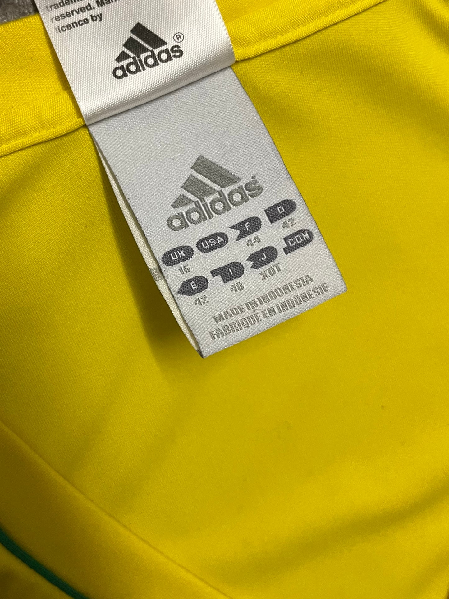 Vintage Y2K 2006 Yellow Green Adidas Brazil Top - M