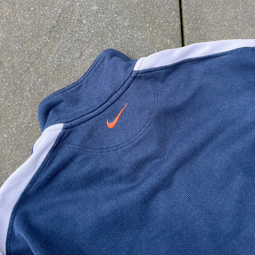 Vintage Blue Nike Half Zip Sweater - L