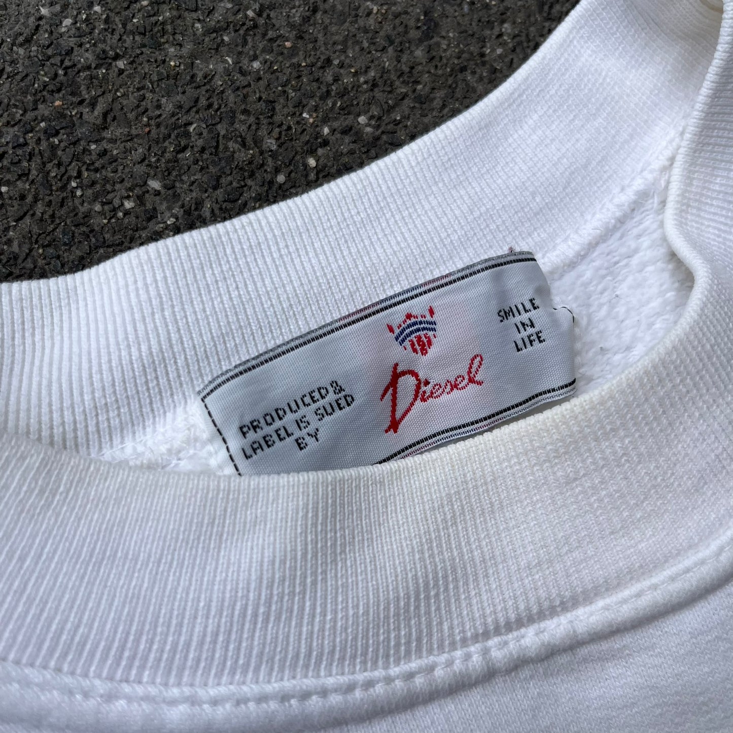 Vintage White Diesel Sweater - M