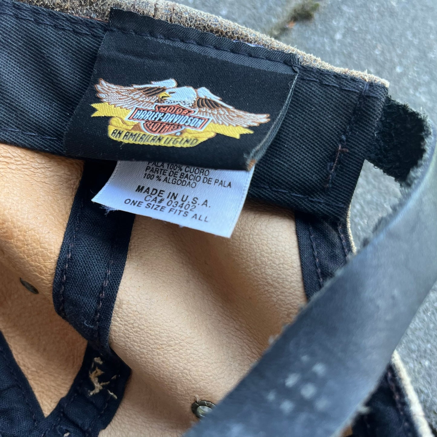 Vintage Sand Harley Davidson Cap
