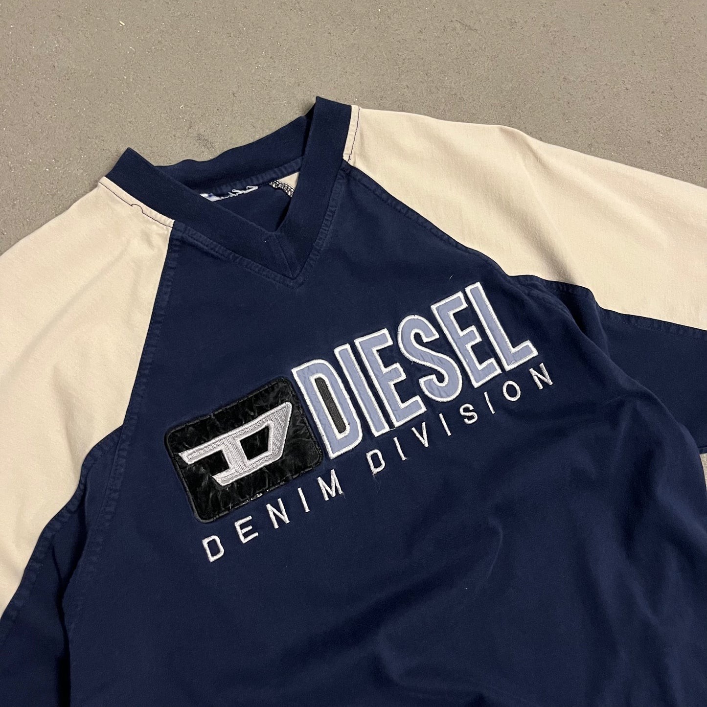Vintage Blue Creme Diesel Tee - L