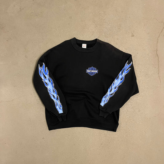 Vintage Black Harley Davidson Sweater - L