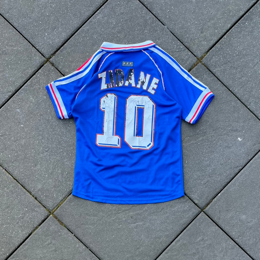 Vintage 1995 Blue Adidas Zidane Kit - L
