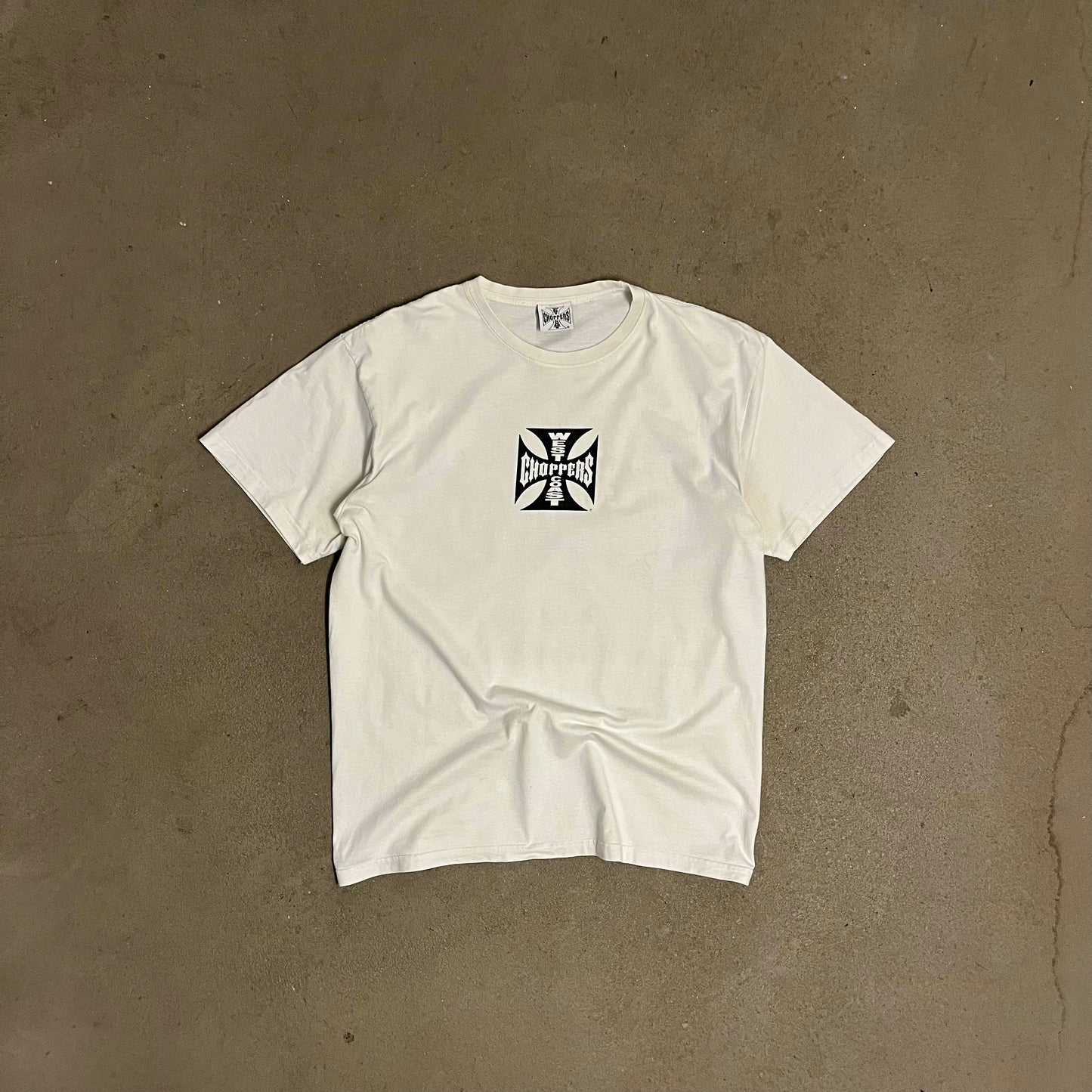 Vintage White West Coast Choppers Tee - L