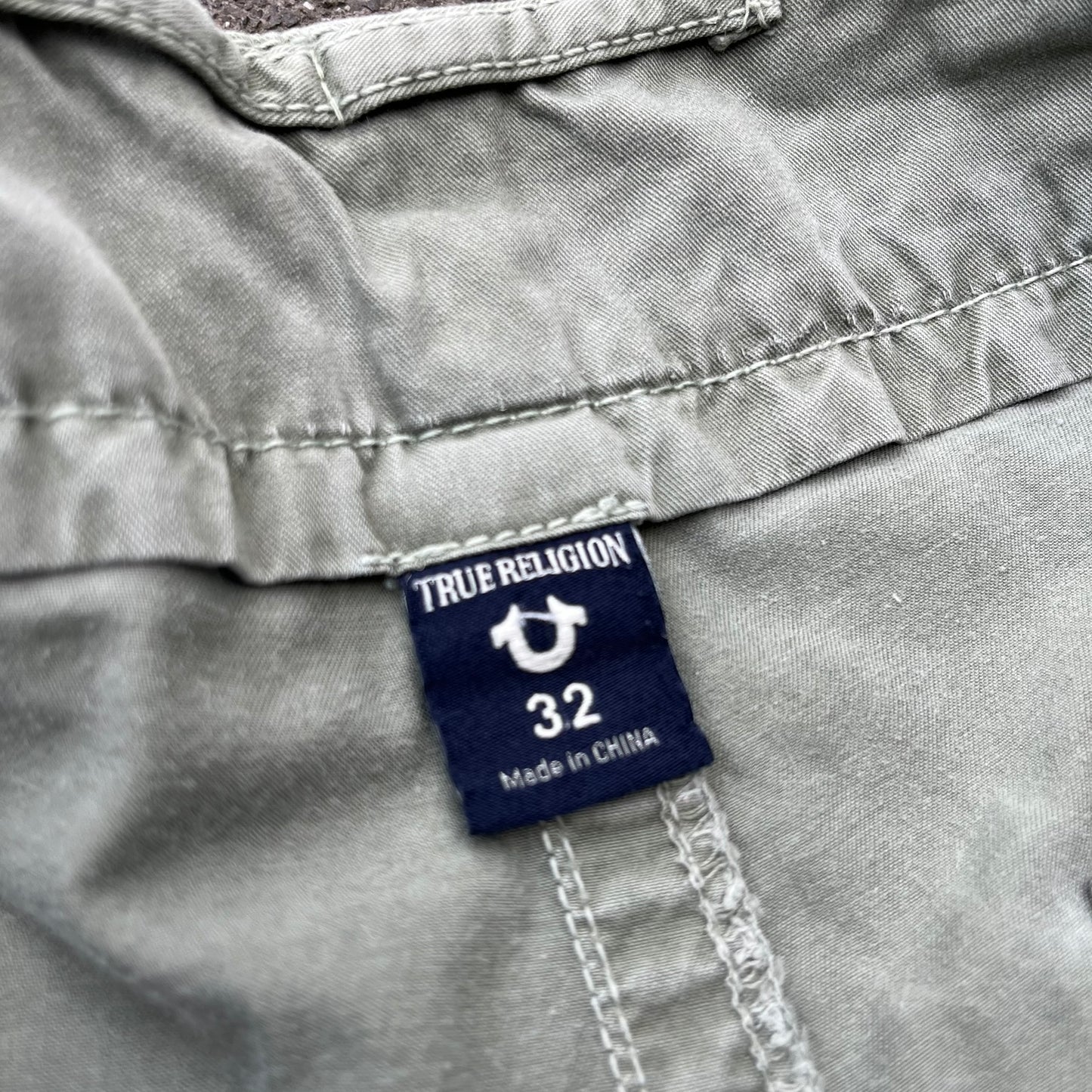 Vintage Green True Religion Cargo Shorts - 32