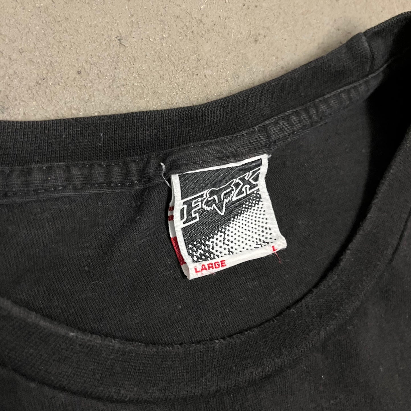 Vintage Y2K Black Fox Racing Tee - L