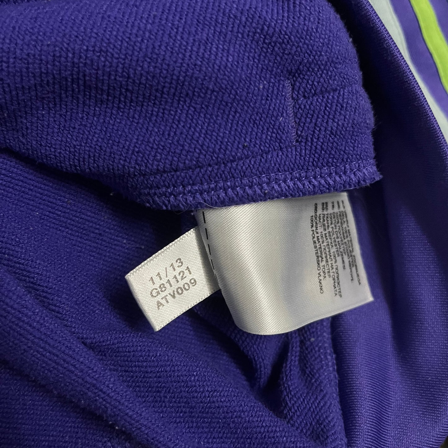 2015 Purple Green Adidas Track Jacket - L (W)