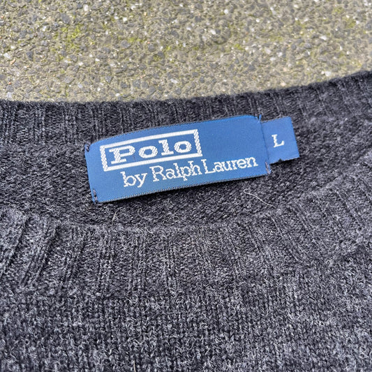 Grey Ralph Lauren Knit Sweater  - L