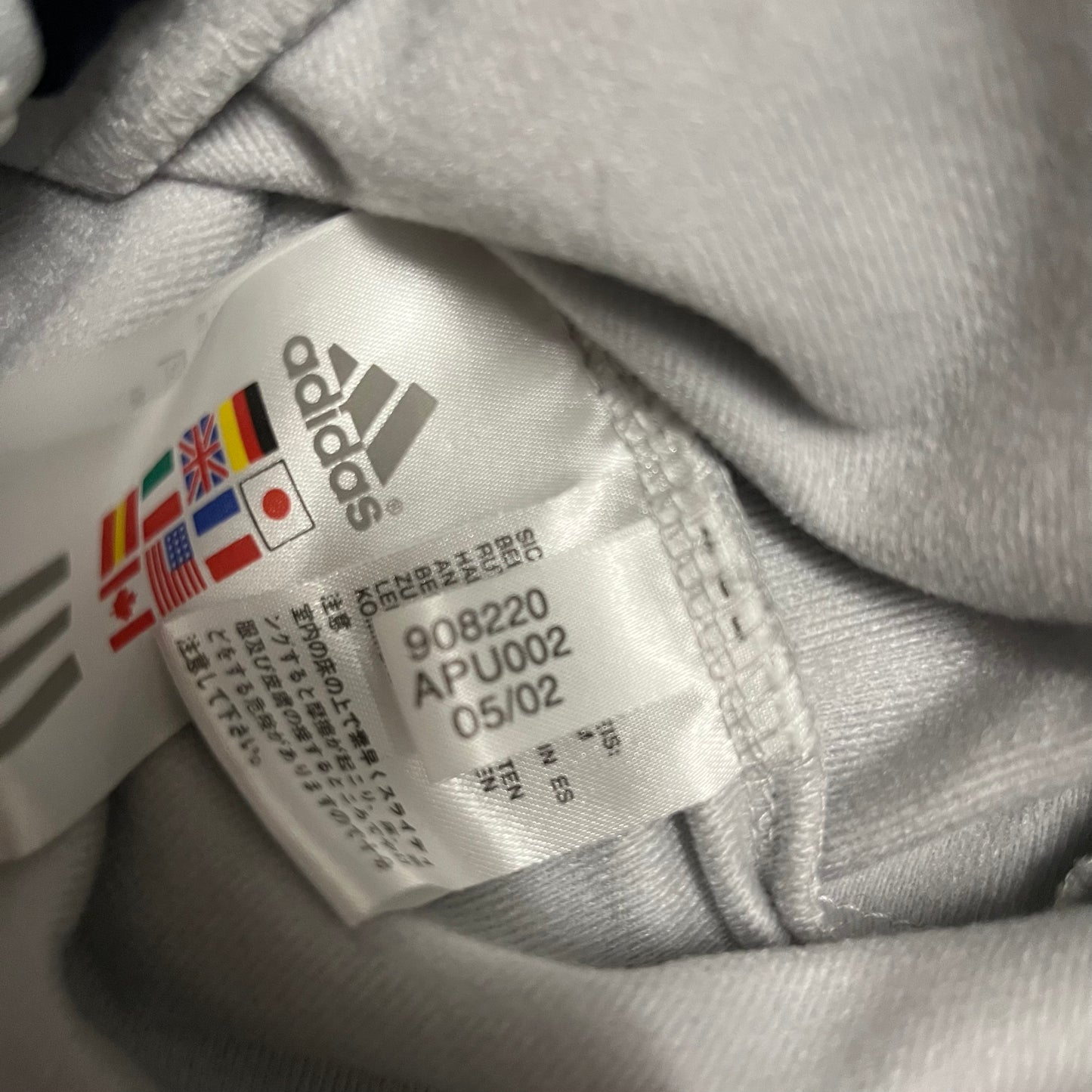 Vintage 2002 Silver Blue Adidas Track Jacket - L