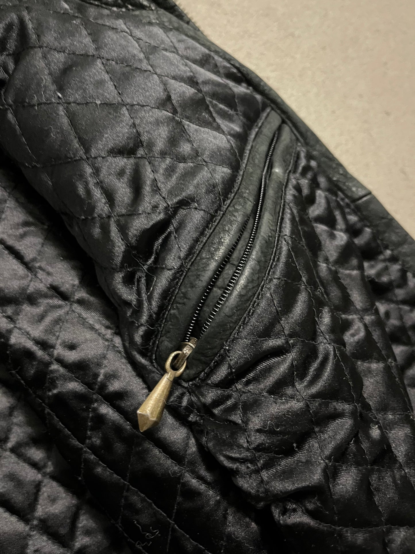 Vintage Black Buffalo Leather Jacket - XL