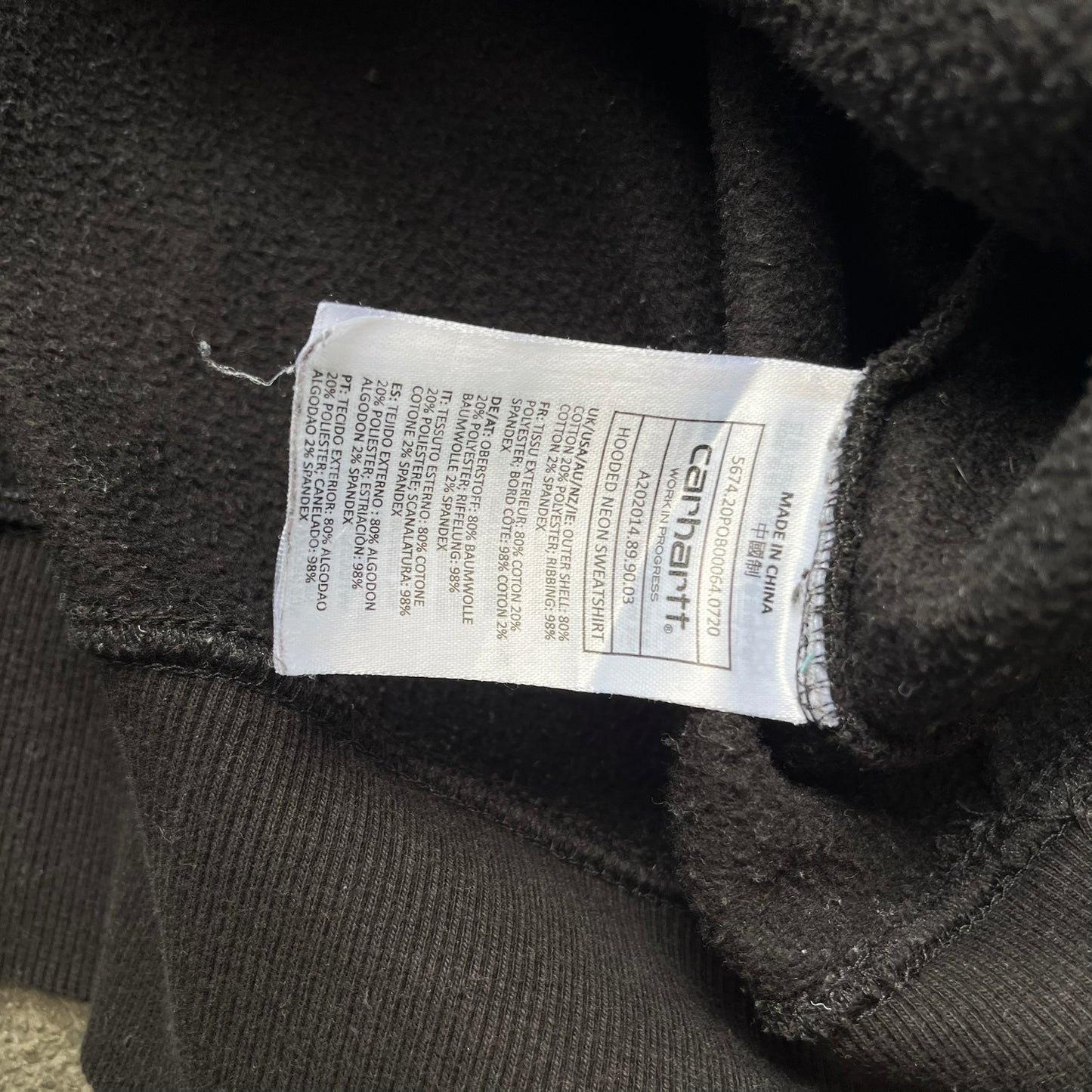 Black Carhartt Hoodie - L