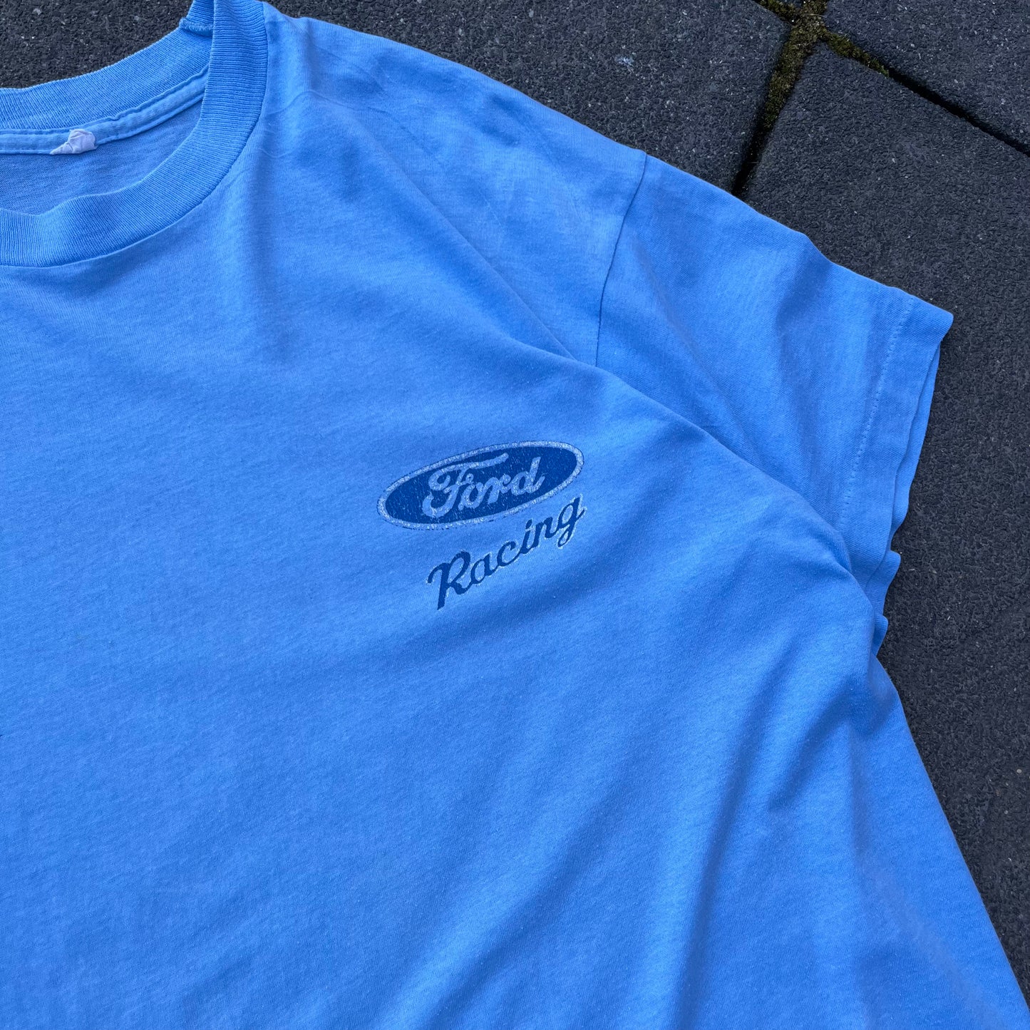 Vintage Blue Ford Racing Single Stitch Tee - M