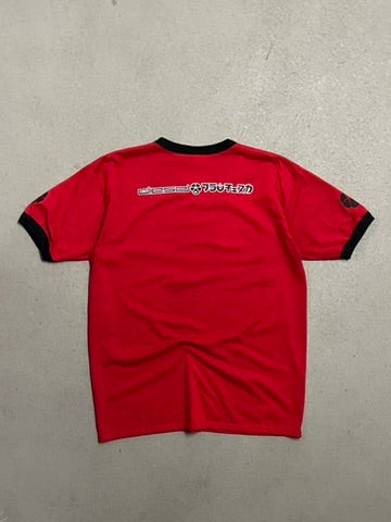 Vintage Y2K Red Black Diesel Ringer Tee - L