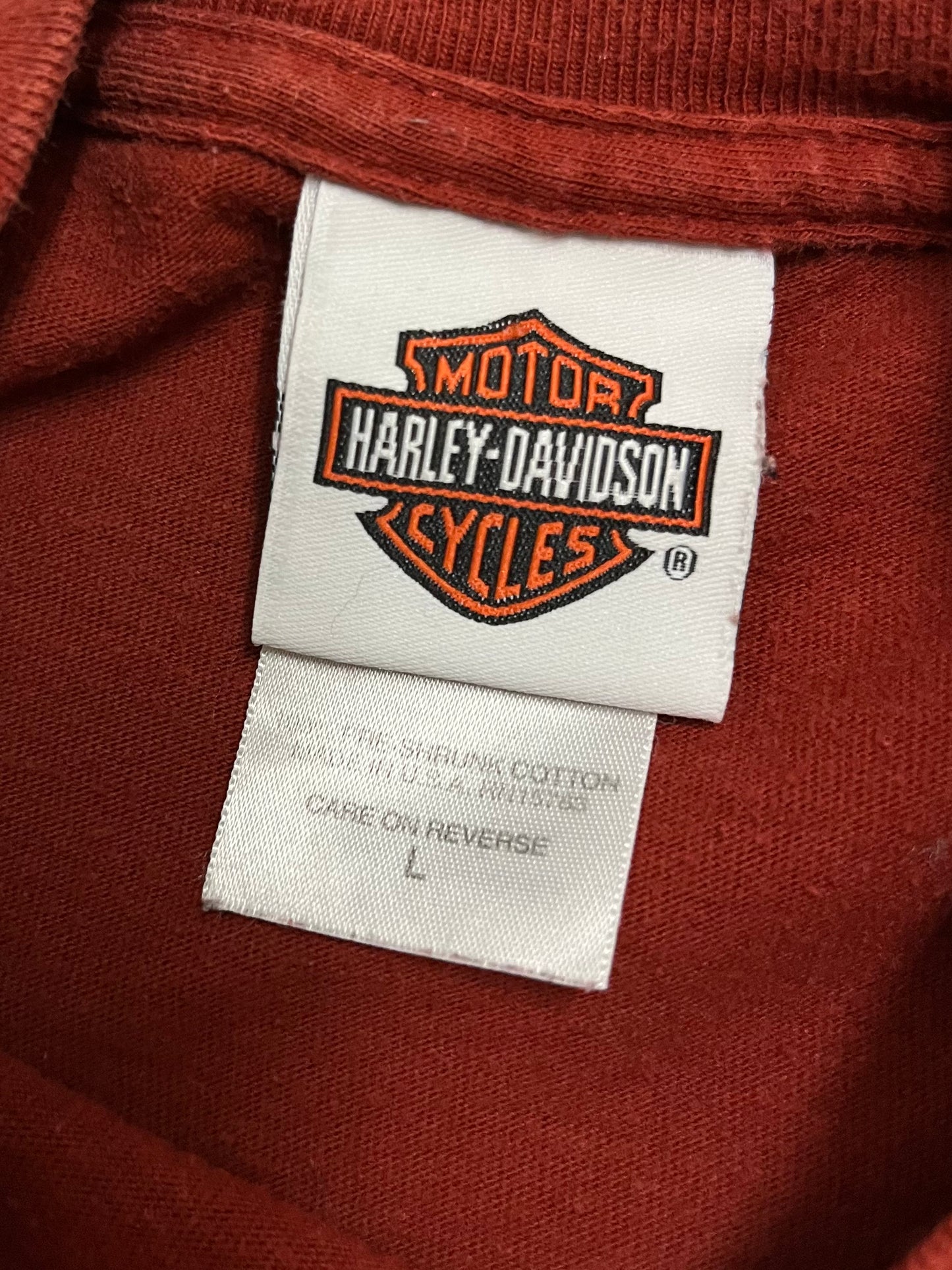 Vintage 2005 Red Harley Davidson Tee - L