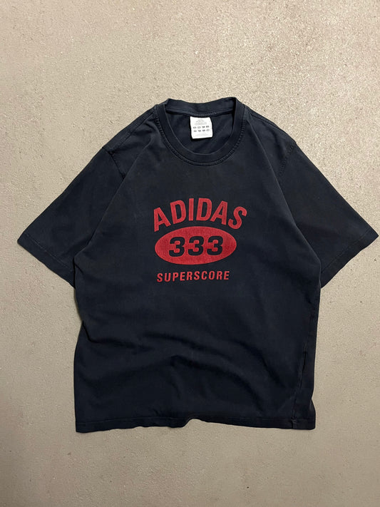 Vintage Y2K 2005 Black Faded Adidas Tee - M