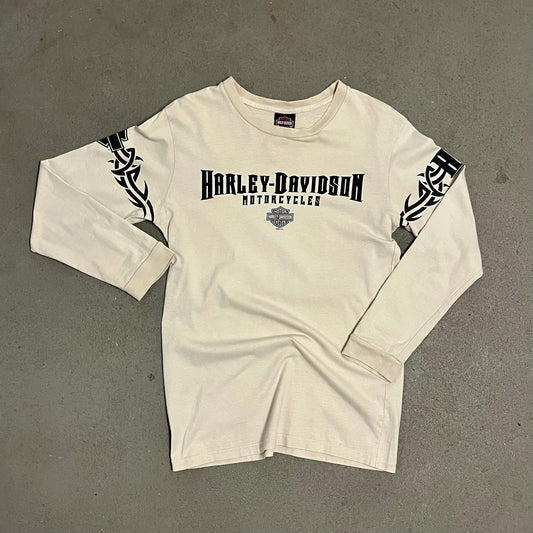 2007 Beige Harley Davidson Tribal Longsleeve - L
