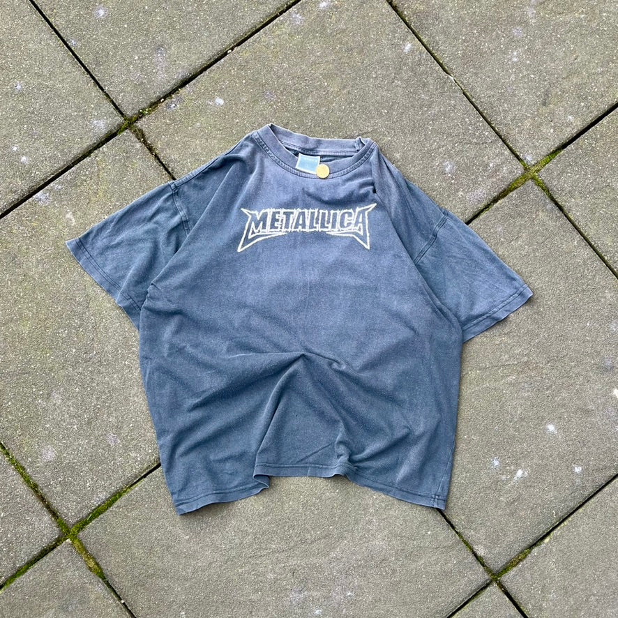 Vintage 2003 Grey Faded Metallica Tee  - L