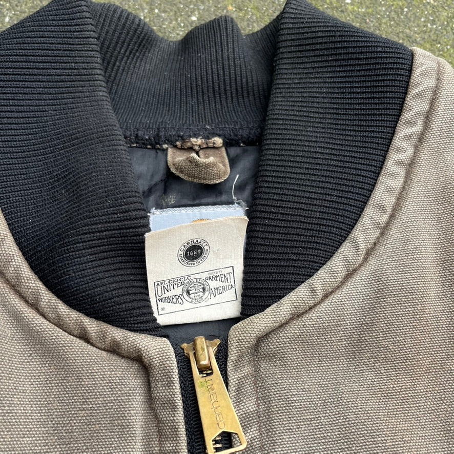 Vintage Green Faded Carhartt Vest  - L