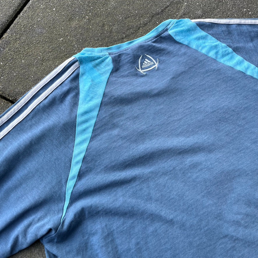 Vintage Blue Adidas Olympique Marseille Tee  - M
