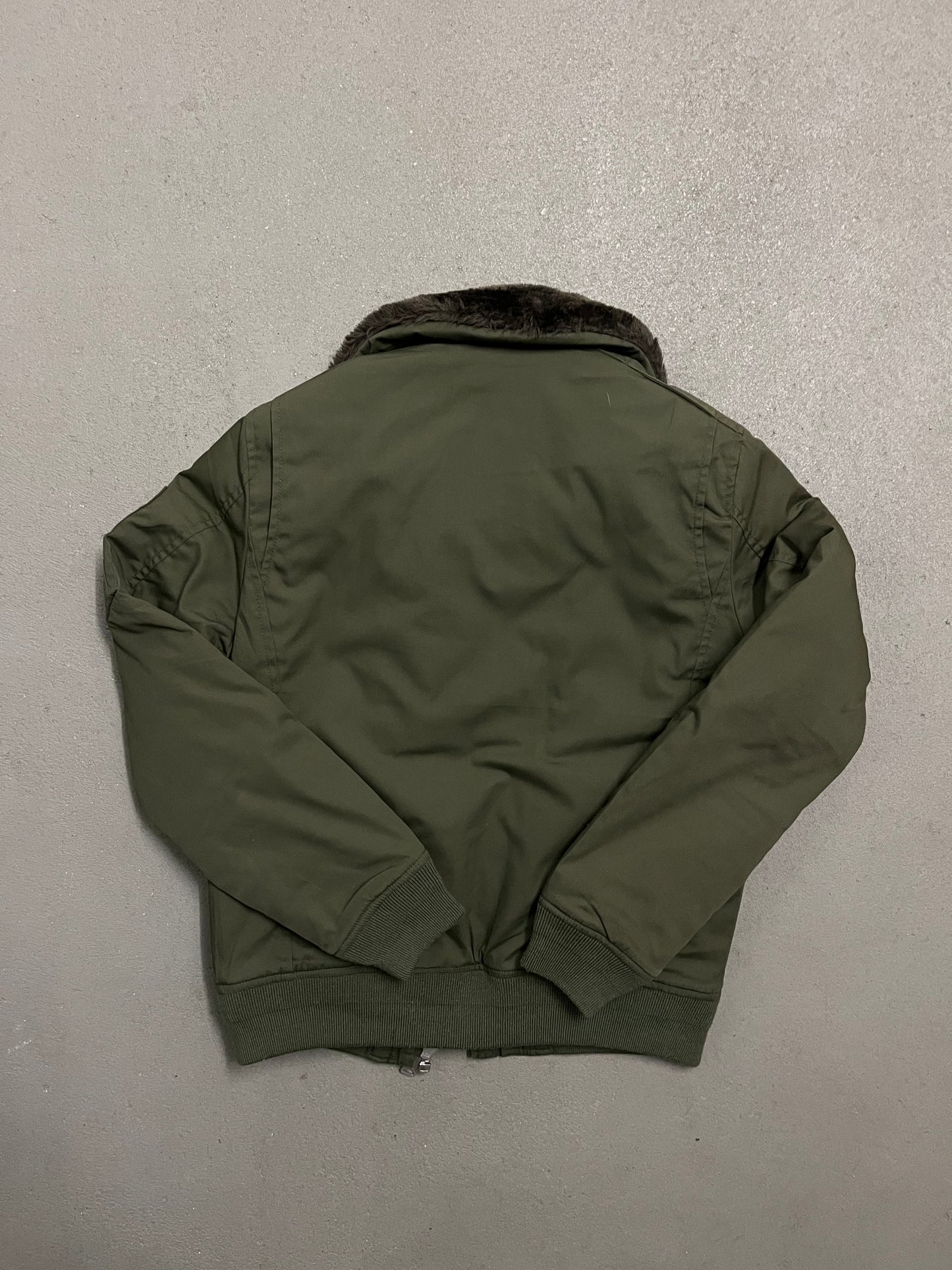 Vintage Green Schott Bomber Jacket - M
