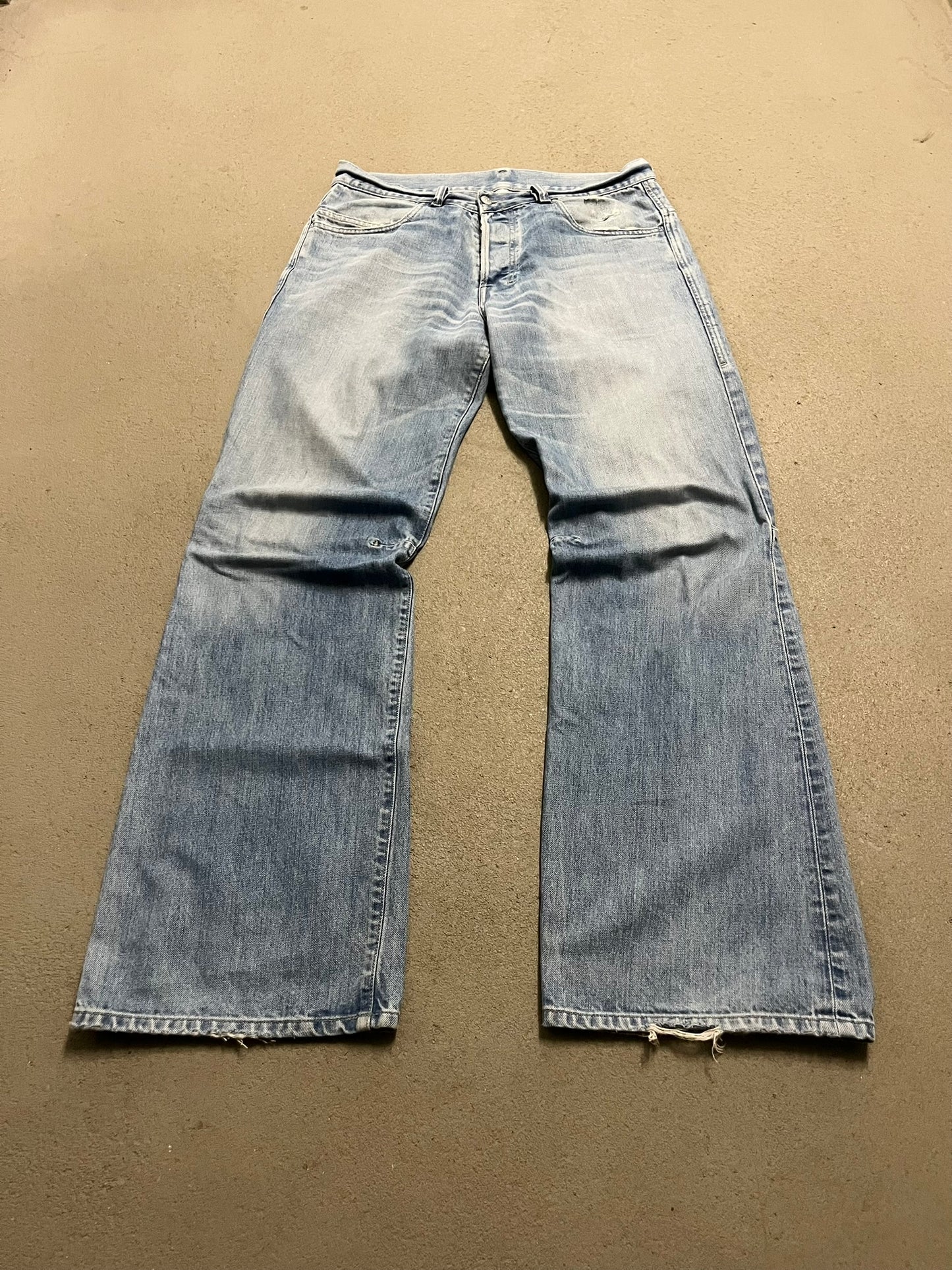 Vintage Y2K Blue Diesel Bootcut Jeans - 34