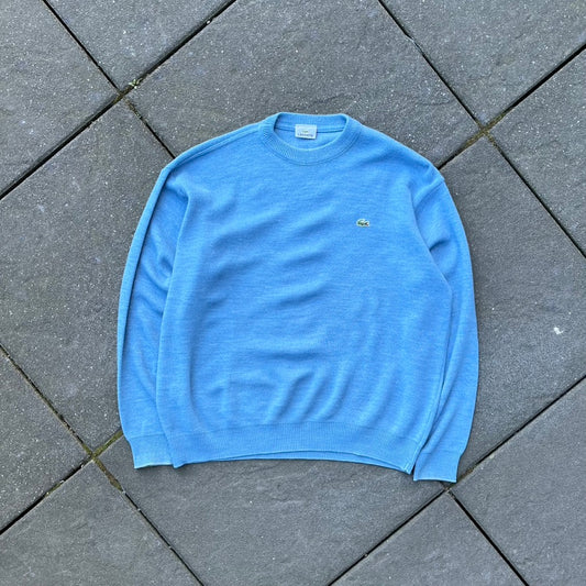 Vintage Blue Lacoste Knit Sweater - M
