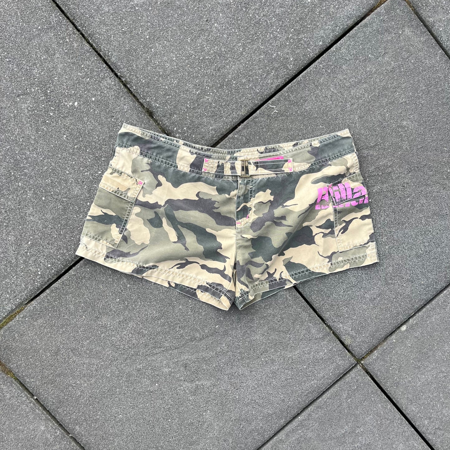 Vintage Y2K Green Camo Billabong Shorts - M (W)