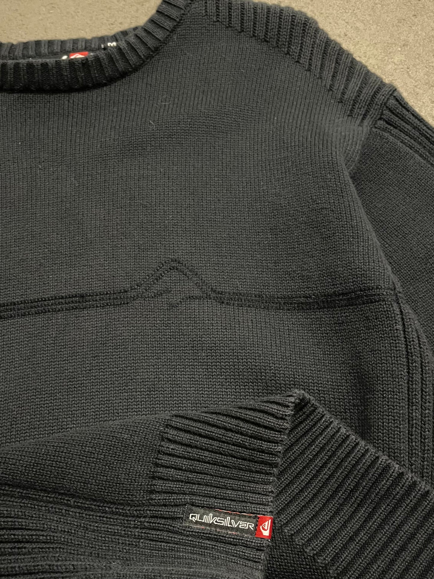 Vintage Y2K Black Quicksilver Knit Sweater - M