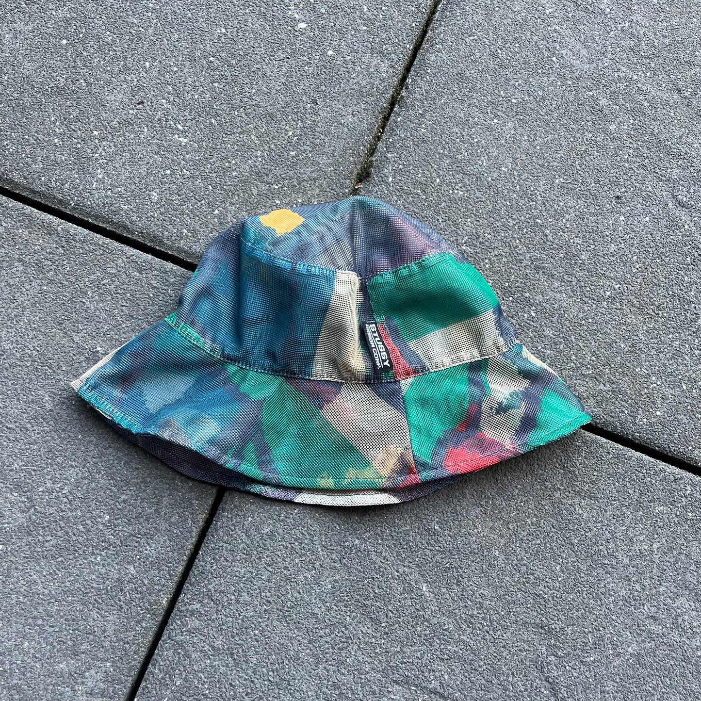 Green Stüssy Bucket Hat