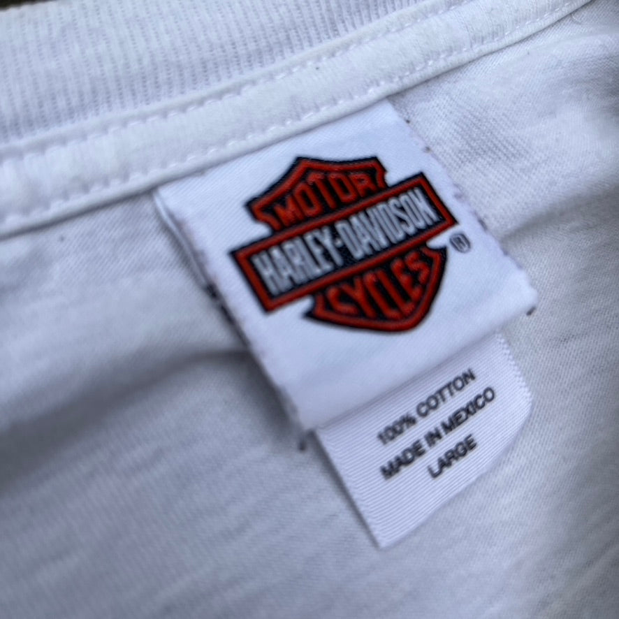 Vintage 2006 White Harley Davidson Tee - L