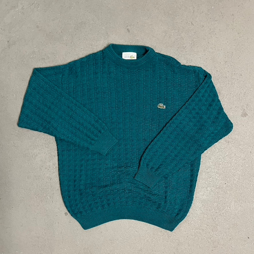 Vintage Petrol Lacoste Knit Sweater - M
