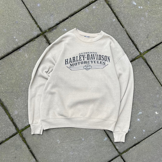 Vintage Green Faded Harley Davidson Sweater - XL
