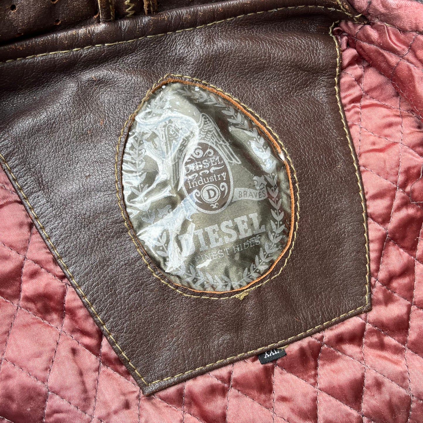Vintage Grey Diesel Suede Leather Jacket - L