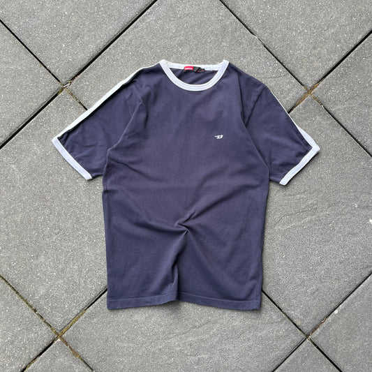 Vintage Blue Diesel Ringer Tee - L