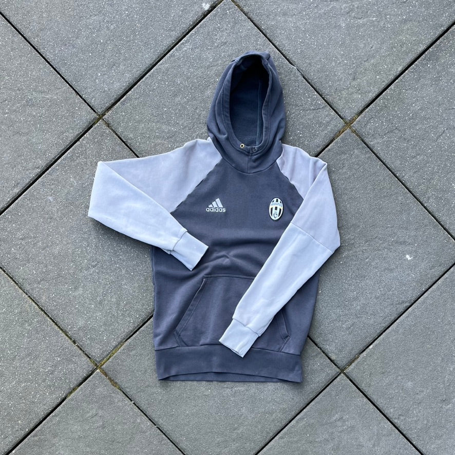 Vintage Grey Adidas Juventus Hoodie - L