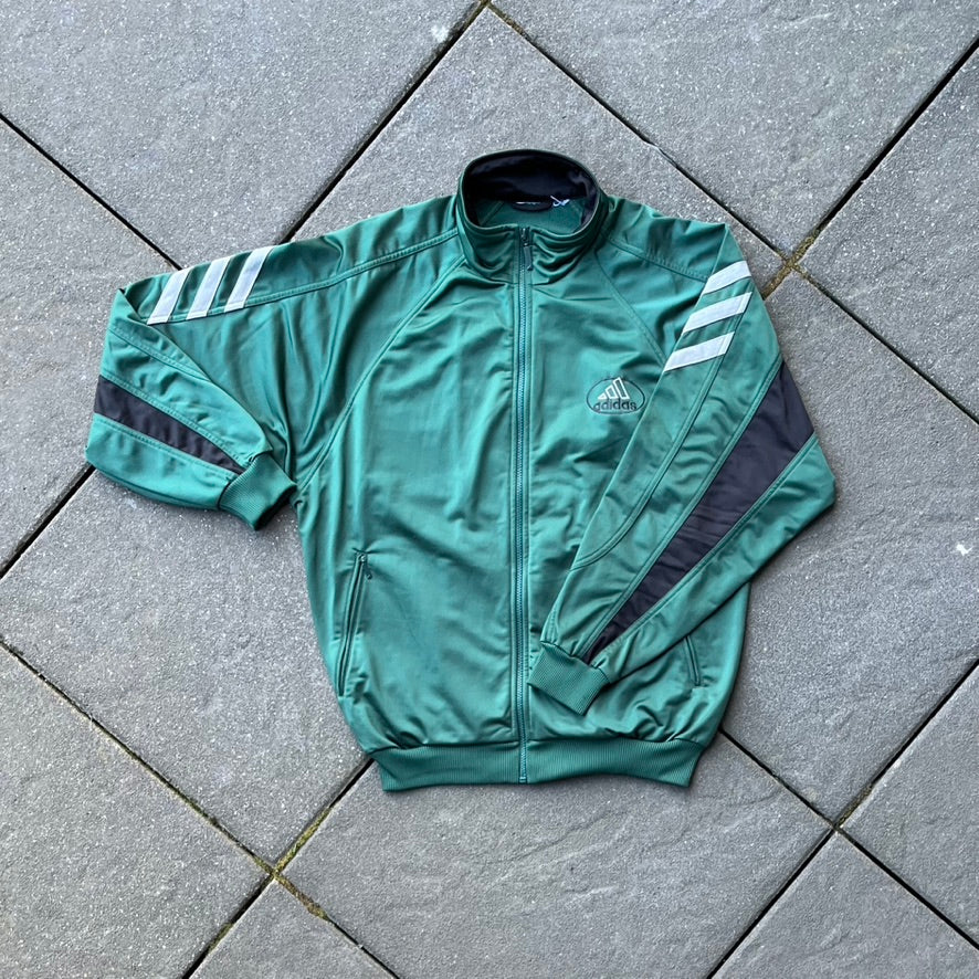Vintage 1999 Green Adidas Track Jacket - L
