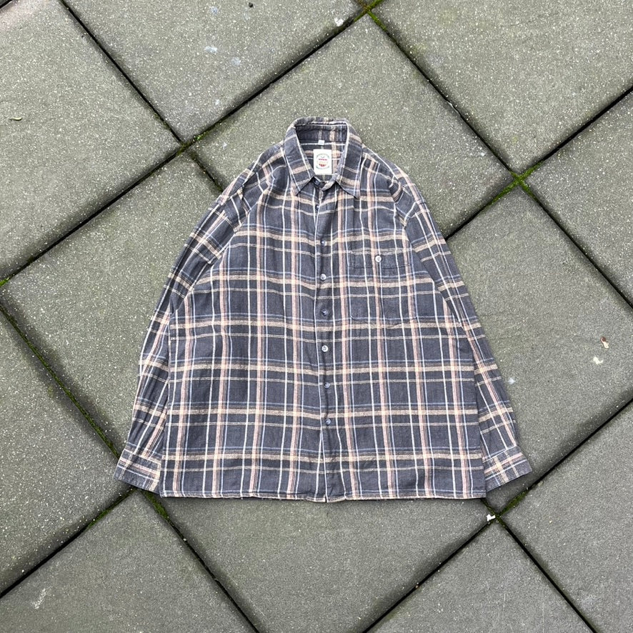 Vintage Brown Flannel Shirt - L