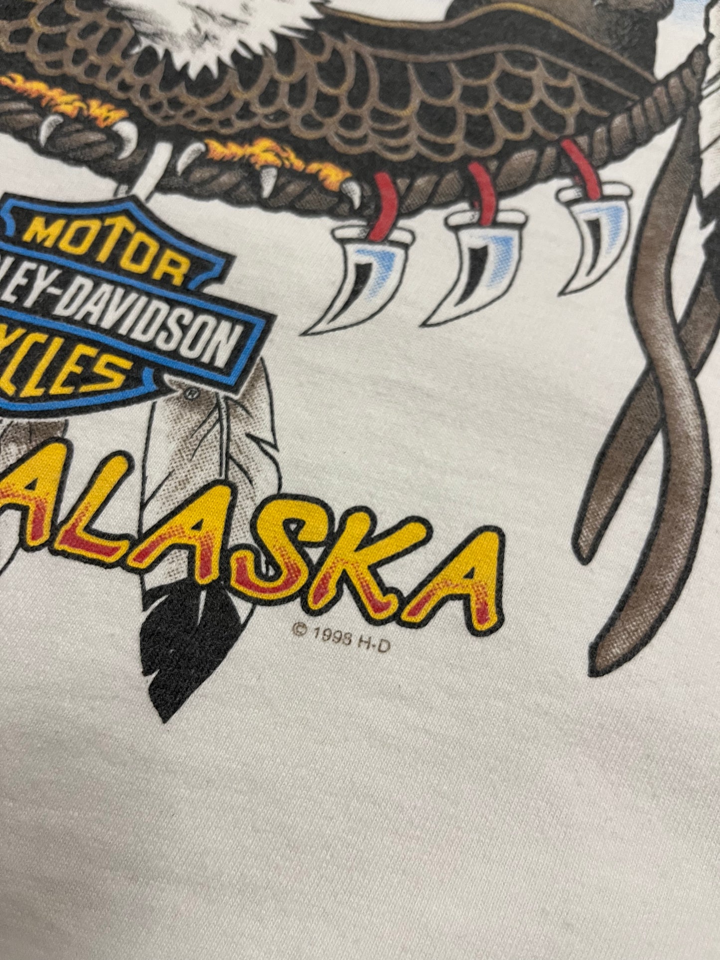 Vintage 1995 White Purple Harley Davidson Longsleeve - XL