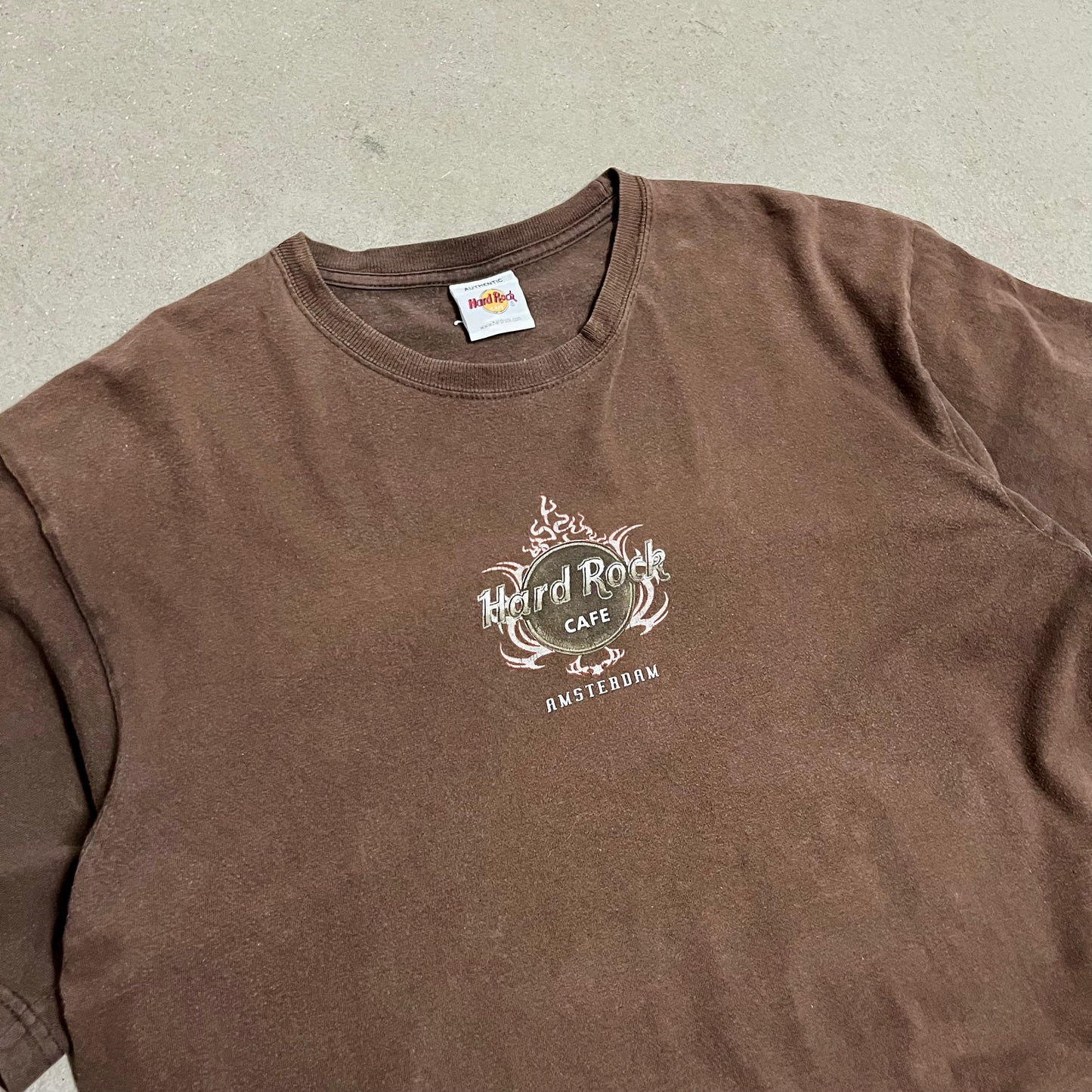 Vintage Brown Hard Rock Amsterdam Tee - XL