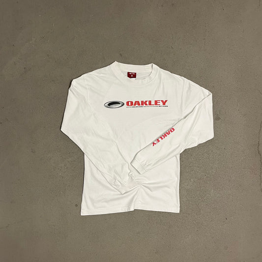 Vintage White Oakley Red Tab Longsleeve - M