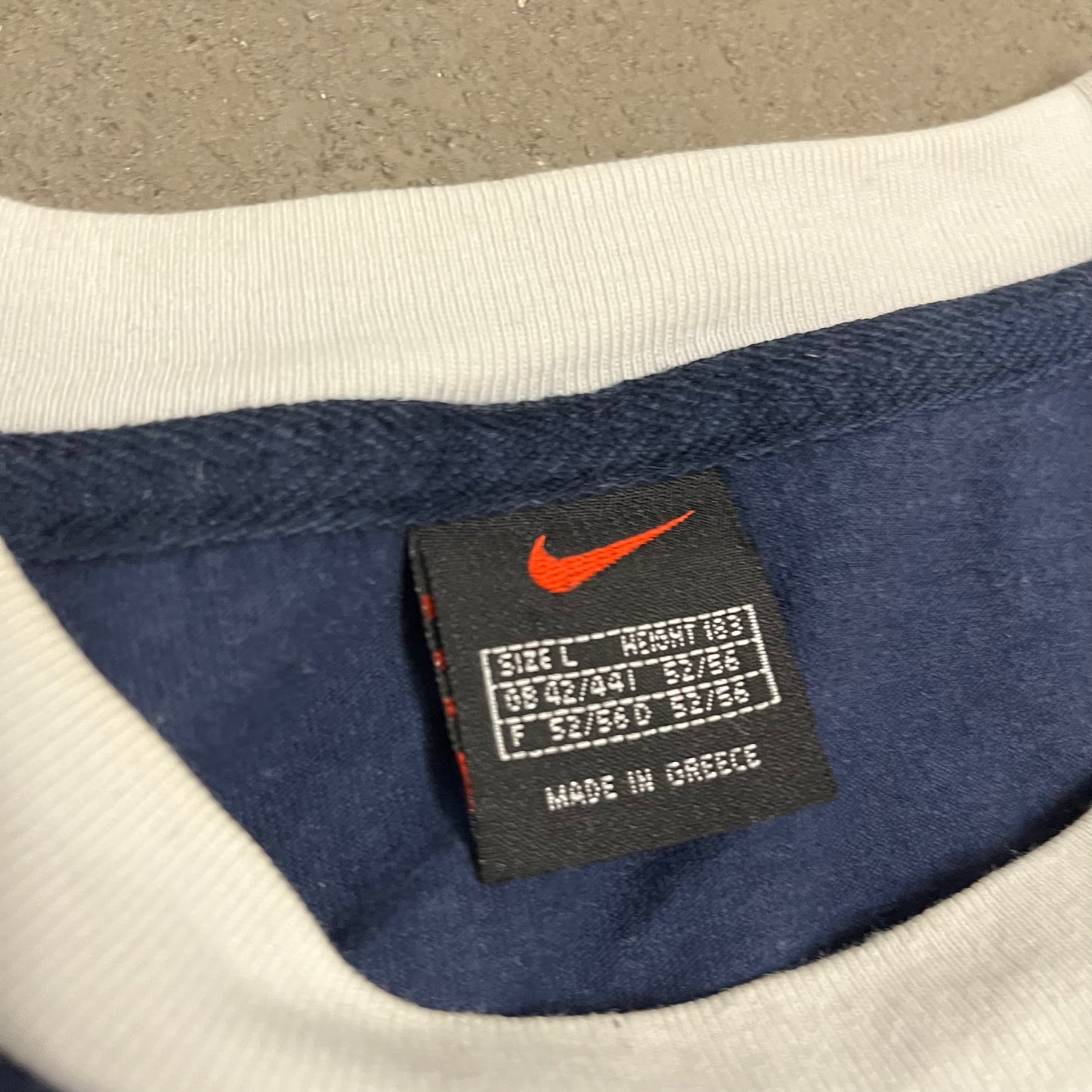 Vintage Blue White Nike Tee - L