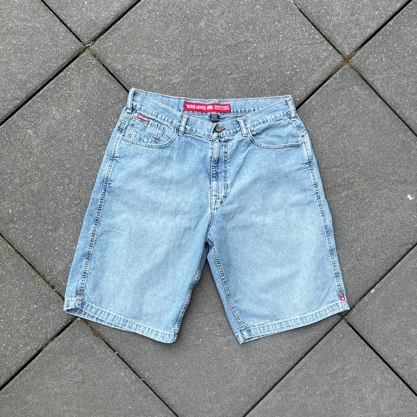 Vintage Y2K Blue Ecko Baggy Jeans Shorts - 36